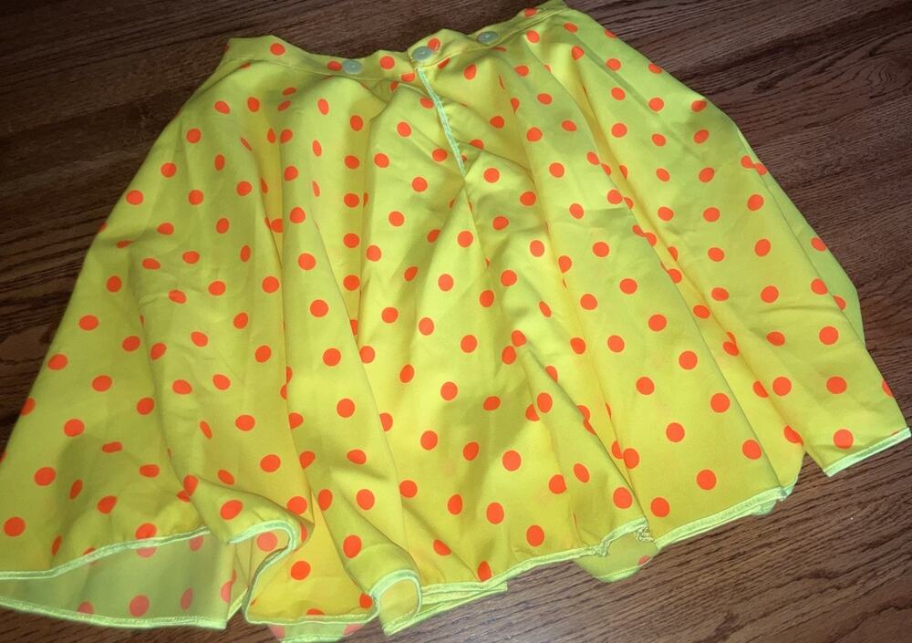 Funny Fashion 1950s Rock N Roll Halloween Costume Polka Dot Skirt Adult One Size